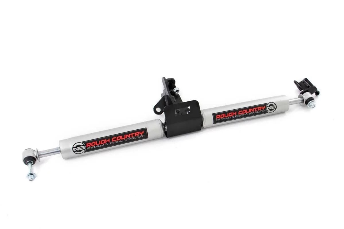 Rough Country 8749630 N3 Dual Steering Stabilizer for 99-04 Jeep Grand  Cherokee WJ
